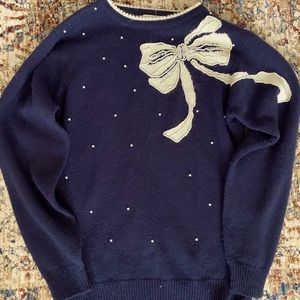 Pearl embroidered sweater